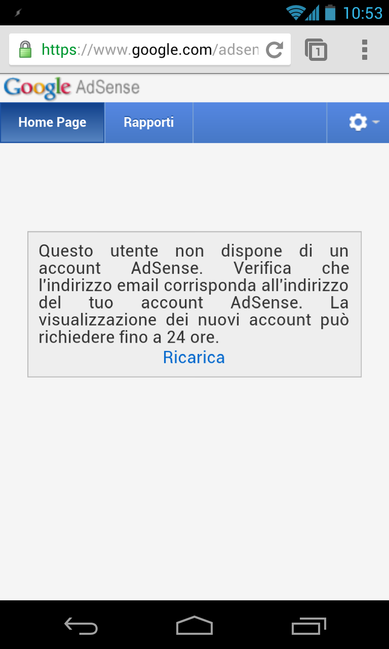 Adsense mobile bloccato